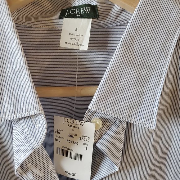 J CREW Thin Pinstripe Dress Shirt NEW with Tag - Picture 2 of 5